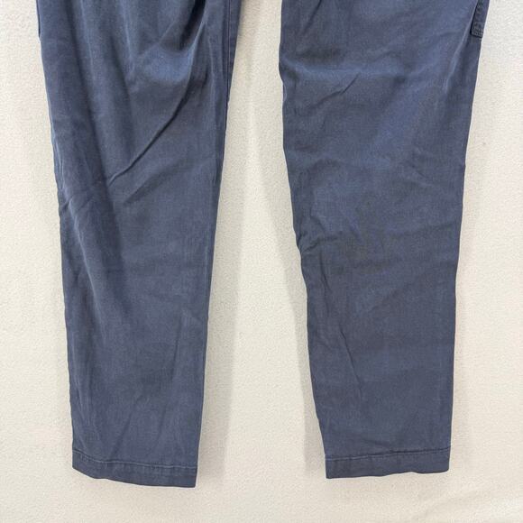 Soft Surroundings Cargo Pants Women's 12 Navy Blue Zipper Pockets Tapered Preppy - Picture 5 of 16
